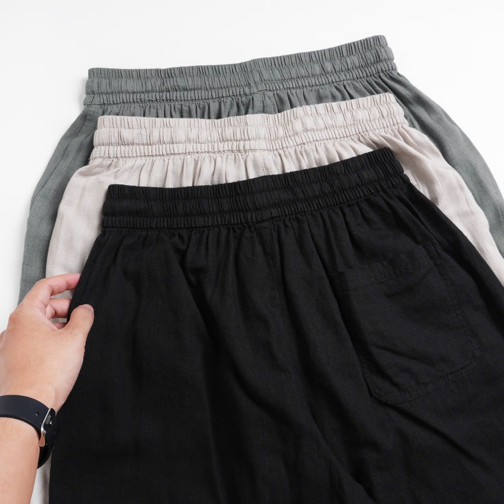 Quần Đũi Nam Ống Suông OHANLY Dây Rút Lưng Thun Thoáng Mát Form Rộng Hàn Quốc Đi Biển Size M-XL