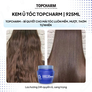 Kem ủ phục hồi tóc gãy rụng, giúp tóc bóng mượt, hương nước hoa Topcharm x10 collagen 925 ml