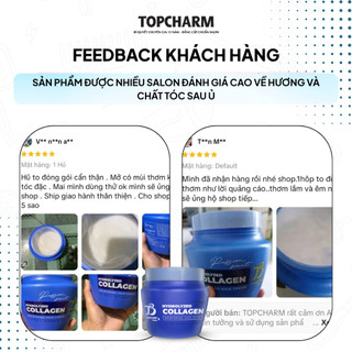 Kem ủ phục hồi tóc gãy rụng, giúp tóc bóng mượt, hương nước hoa Topcharm x10 collagen 925 ml