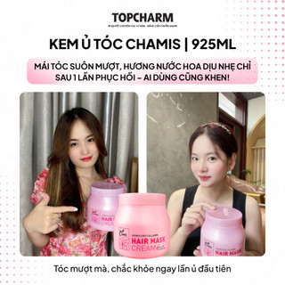 Kem ủ tóc Collagen bóng mượt CHAMIS 925ml Giúp Tóc Siêu Bóng Mượt Hương Hoa Sen Lưu Hương 24 Giờ