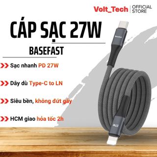 Cáp Sạc Nhanh Basefast 27W Tự Ngắt Thông Minh - Sạc Nhanh IP Chống Đứt Chống Chai Pin Cho Điện Thoại