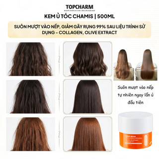 Kem Ủ Tóc, Mặt Nạ Ủ Tóc Phục Hồi Professional Salon - Keratin & Collagen Topcharm 500ml (Phiên Bản Cải Tiến Cao Cấp)