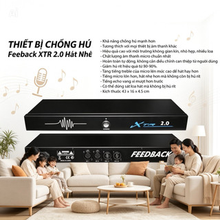Thiết Bị Chống Hú Feeback XTR 2.0 Hát Nhẹ Không Bị Hú Rít Méo Tiếng, Hát Karaoke Hay Chế Độ Tự Động Không Cần Căn Chỉnh