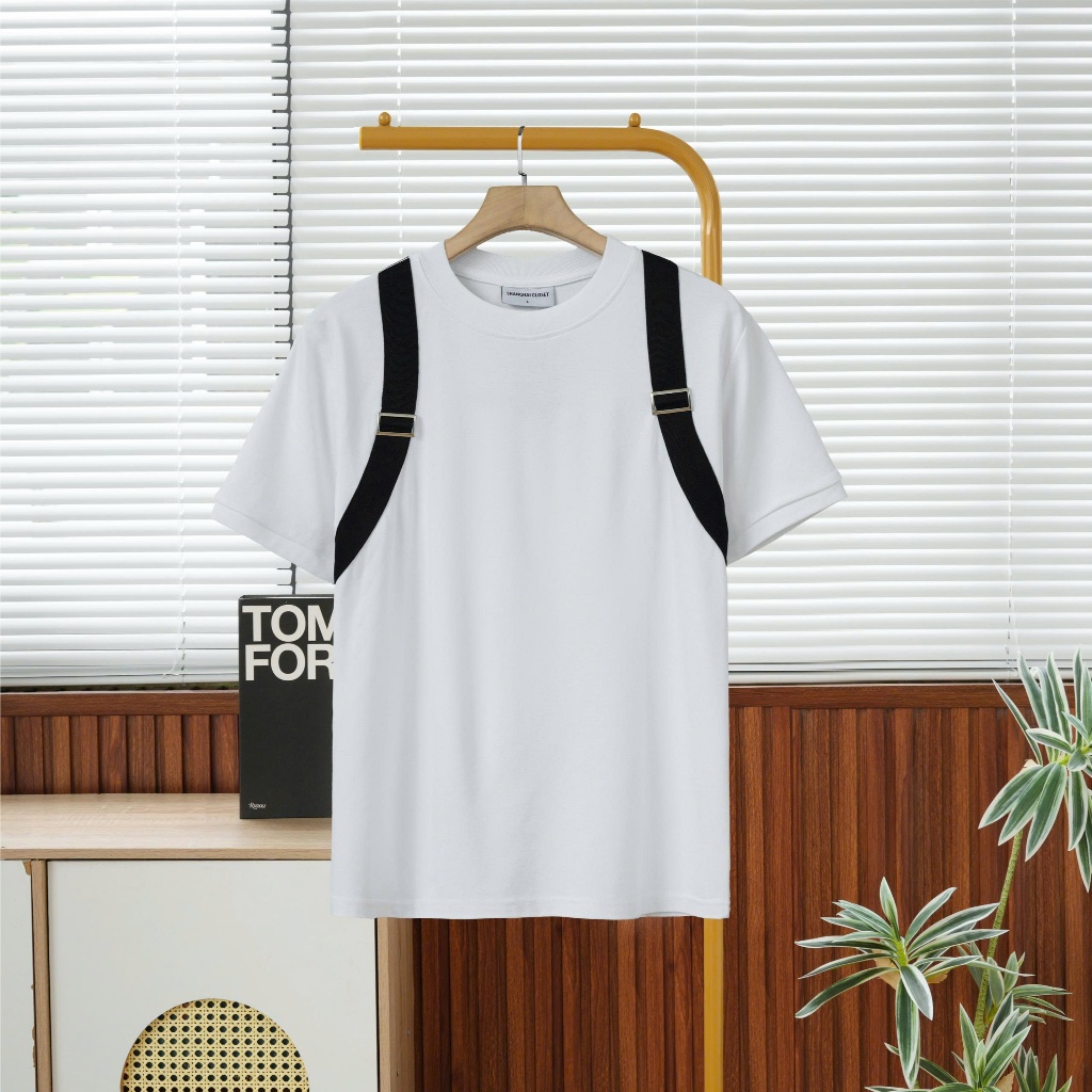 Áo thun Nam LINE PAD Cổ Tròn MENSWEAR - Cotton 250MSG, Regular Fit, Tôn Vai, Hack Dáng- SHINGHAI