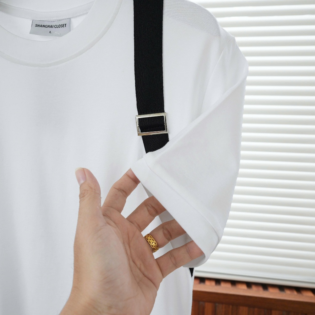 Áo thun Nam LINE PAD Cổ Tròn MENSWEAR - Cotton 250MSG, Regular Fit, Tôn Vai, Hack Dáng- SHINGHAI
