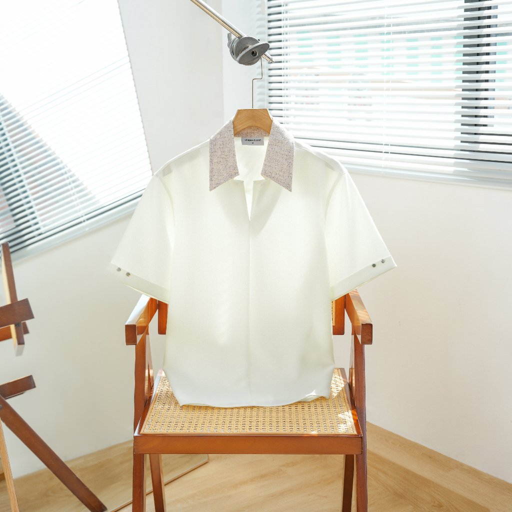 Áo Polo Nam Cao Câp Orven Form Rộng Phối Màu Xám Cotton Lạnh Cao Cấp, Thoáng Mát, Ít Nhăn - SHINGHAI