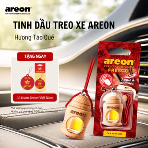 Tinh Dầu Treo Xe Hơi AREON Apple & Cinnamon Chính Hãng - Hương Táo Quế Ấm Áp, Khử Mùi Nội Thất Ô Tô