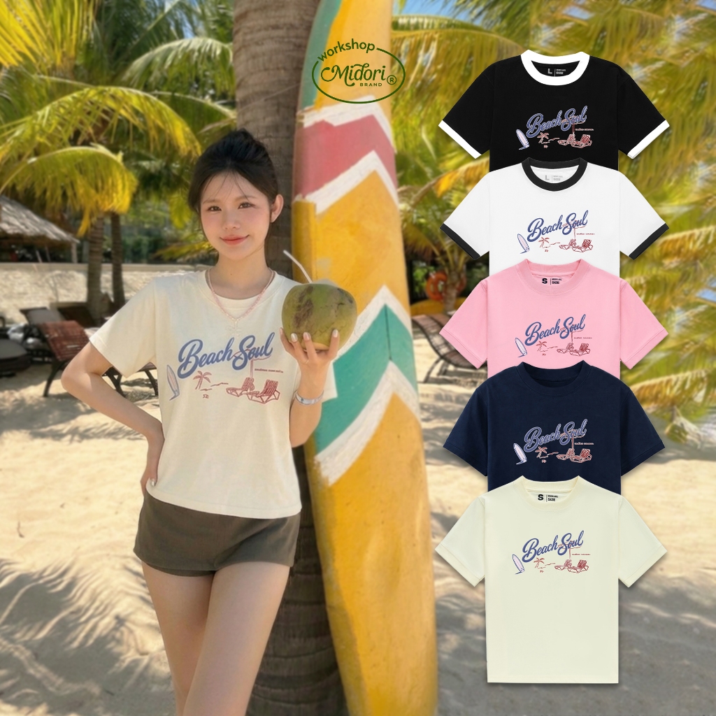 Áo Thun Baby Tee BeachSoul Cao Cấp Phông Nam Nữ Unisex Cotton Local Brand | MI MIDORI
