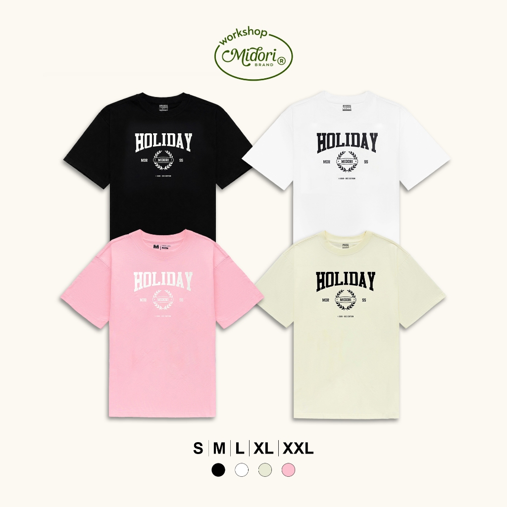 Áo Thun Form Rộng HOLIDAY Nam Nữ Unisex Basic Chất Liệu Cotton Local Brand | MI MIDORI