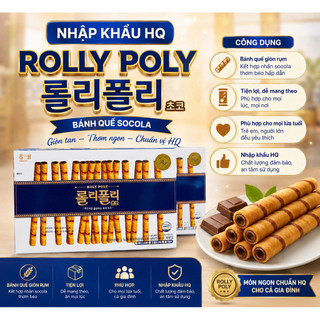 Bánh quế Haitai Roly Poly Vị Socola hộp 196g