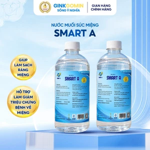Nước Muối Smart A ion Kiềm 500ml Hỗ Trợ Vệ Sinh Răng Miệng, Súc Miệng Hàng Ngày, An Toàn Lành Tính G55