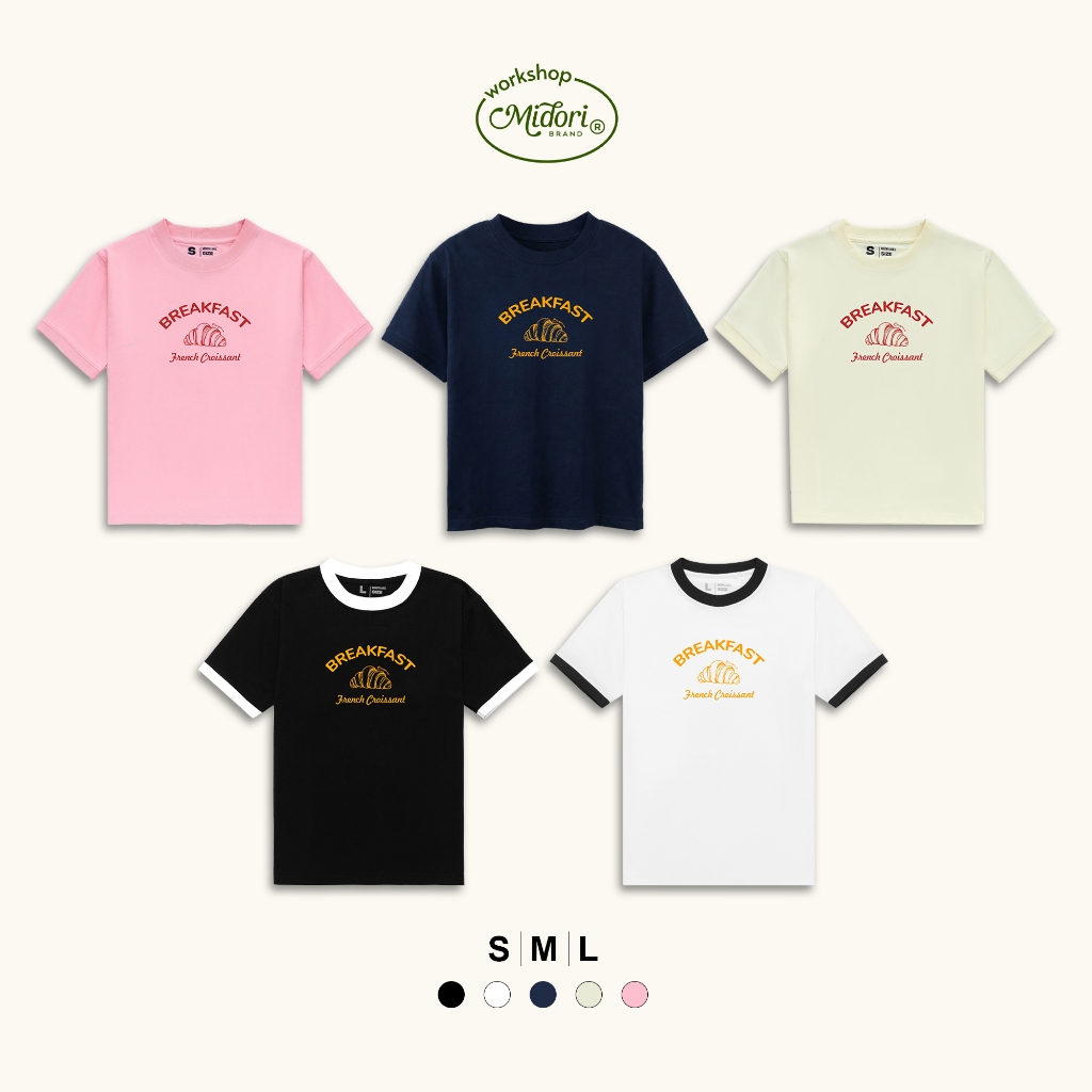 Áo Thun Baby Tee Croissant Cao Cấp Phông Nam Nữ Unisex Cotton Local Brand | MI MIDORI