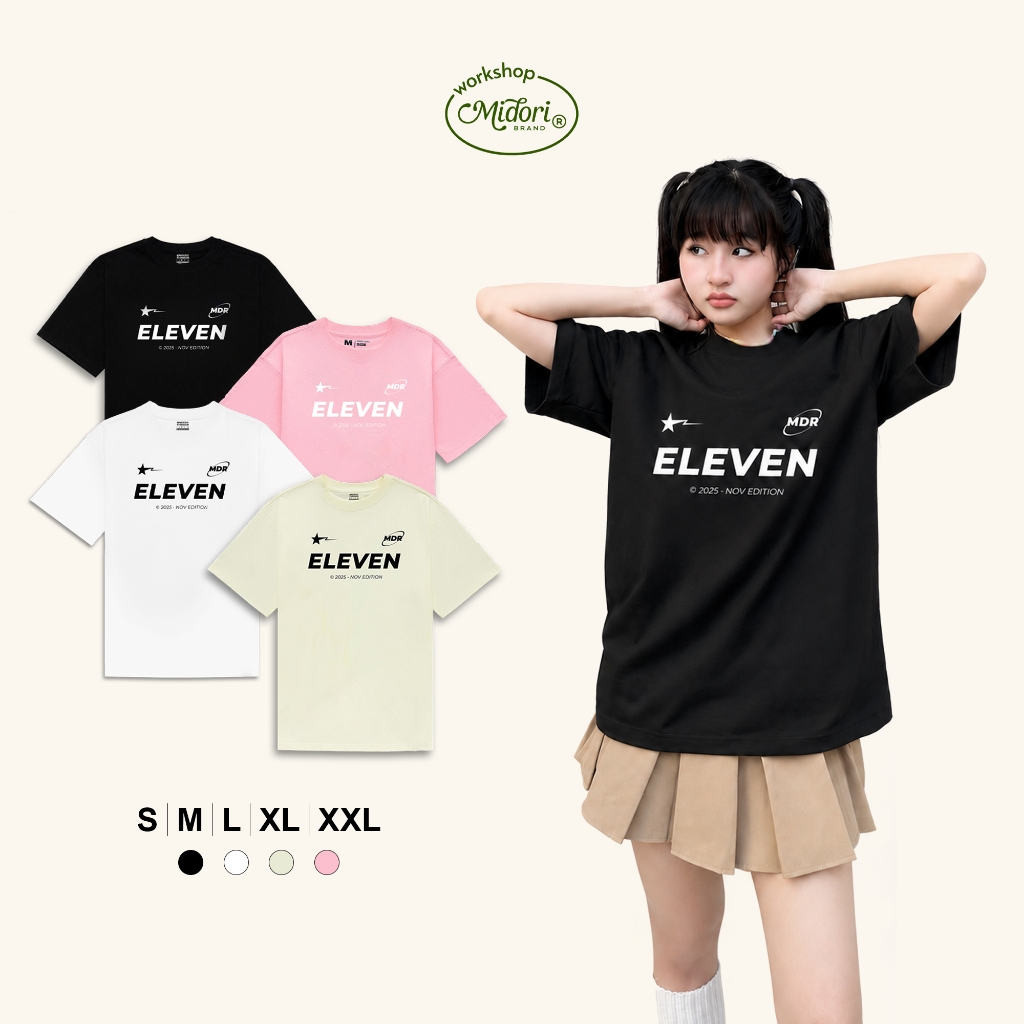 Áo Thun Form Rộng ELEVEN Nam Nữ Unisex Cotton Local Brand | MI MIDORI