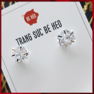 Bông tai đá nhân tạo inox không đen không rỉ Trang sức Bé Heo