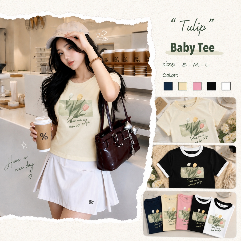Áo Thun Baby Tee HAVE NICE DAY GREAT LIFE TO YOU Nam Nữ Đơn Giản Cotton Local Brand | MI MIDORI