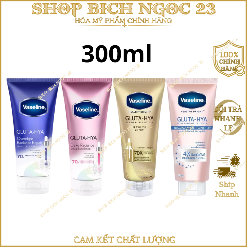 Sữa Dưỡng Thể Trắng Da Body Vaseline Gluta-Hya Sau 7 Ngày 300ml