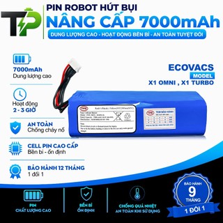 (DUNG LƯỢNG 7000 mAh )PIN ROBOT HÚT BỤI ECOVACS X1 OMNI , X1 TURBO NÂNG CẤP CỰC KHỦNG BẢO HÀNH 12 THÁNG