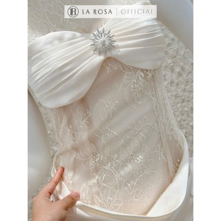 Váy Lụa Maxi Phối Ren Cao Cấp La Rosa Váy Body Dáng Dài Tôn Dáng Sang Chảnh T552