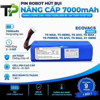 PIN ROBOT HÚT BỤI NÂNG CẤP THAY THẾ ECOVACS T5 MAX / T5 HERO / T8 AIVI / T8 MAX / T8 POWER / T9 AIVI / T9 MAX / X1 OMNI