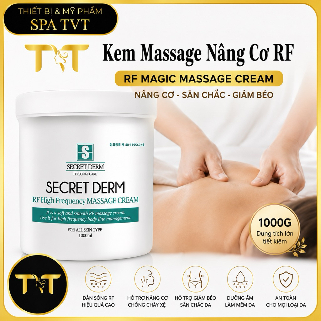 Máy RF 3 Đầu Nâng Cơ Mặt, Giảm Nhăn, Săn Chắc Da, Đẩy Tinh Chất, Chăm Sóc Da