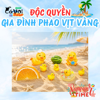 [ĐỘC QUYỀN] Set Charm Gia Đình Phao Vịt Vàng Summer Beach Collection Kawaii Resin Cute Trang Trí Dép (CỰC VIP- 2 VỊT BỰ)