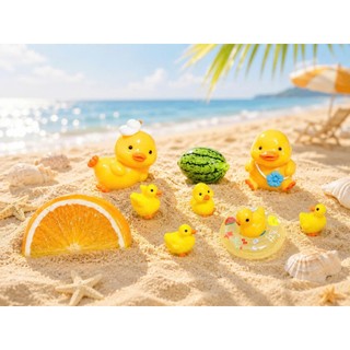 [ĐỘC QUYỀN] Set Charm Gia Đình Phao Vịt Vàng Summer Beach Collection Kawaii Resin Cute Trang Trí Dép (CỰC VIP- 2 VỊT BỰ)