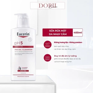 Sữa Rửa Mặt Eucerin PH5 Facial Cleanser Da Nhạy Cảm (400ml) tặng khăn ướt