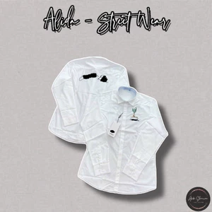 ⚡️[Hight Quality] Áo Sơ Mi Trắng Dài Tay Nam D10 White Shirts - Điềm Nhấn Thêu Hoa Lili Cao Cấp Phối Chữ