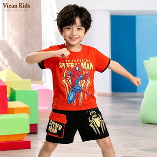 Bộ quần áo bé trai spider man từ 13 - 27Kg -  thun cotton 4 chiều cao cấp thoáng mát - hãng YOKO