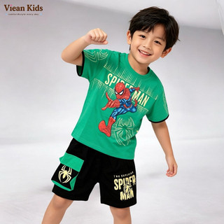 Set quần áo bé trai in spider man từ 13 - 27Kg thun cotton cao cấp - hãng YOKO