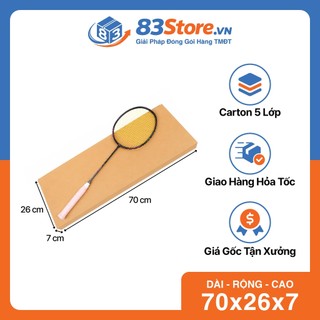 Combo 10 Hộp Carton Đóng Vợt Cầu Lông 70x26x7cm - 83Store Thùng Carton Đóng Vợt Cầu Lông 5 Lớp