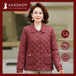 Áo Khoác Phao Lót Lông Siêu Nhẹ Cho Mẹ AK24