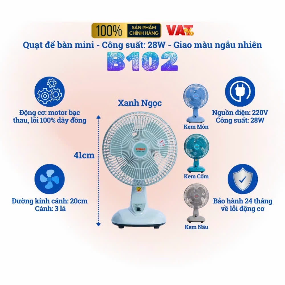 QUẠT MINI SENKO CHÍNH HÃNG – NHỎ GỌN, MÁT MẺ CẢ NGÀY 🌬️