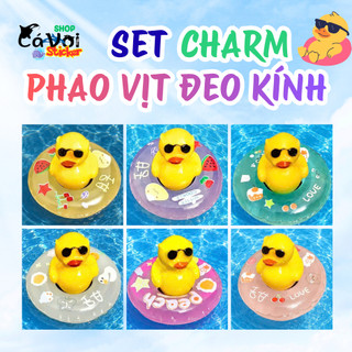 [ĐỘC QUYỀN]  Set Charm Phao Vịt Đeo Kính Mã Cứng  Siêu Cute dễ thương Có Bán LẺ