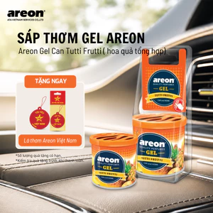 Sáp Thơm Ô Tô, Sáp gel Ô Tô Hương Hoa Quả - Areon Gel Tutti Frutti, Giảm Say Xe, Khử Mùi Chính Hãng