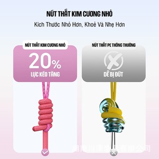 Trục Câu Đài Định Kiếm Hồng TH2 Dây Trục Câu Cá Chống Nổ Cao Cấp Gia Cố Dù PE Tăng 20% Lực Kéo
