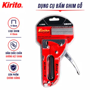 Máy Bắn Ghim Gỗ Cầm Tay Chính Hãng Kirito, Bấm Ghim 4-8mm & 4-14mm, Có Núm Chỉnh Lực