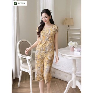 (Sẵn)27KVBD001 BỘ LANH KEN VA quần ngố xẻ vạt Họa tiết đơn giản siêu dễ thương.chất lanh dùng cực thích cho mùa hè