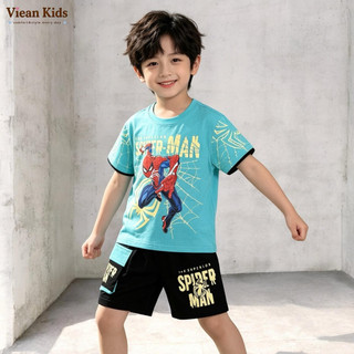 Bộ quần áo spider man bé trai từ 13 - 27Kg thun cotton cao cấp mịn mát - hãng YOKO