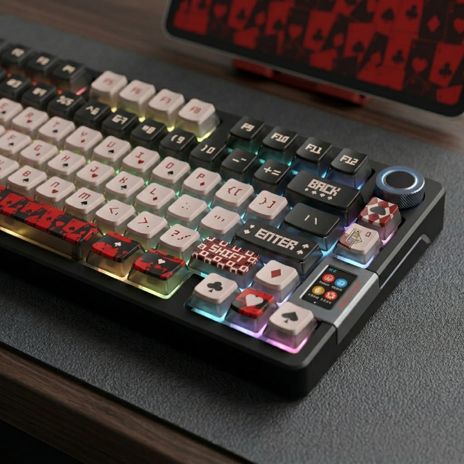 Keycap RED JOKER PBT Xuyên LED – Bộ Keycap Anime Cho Bàn Phím Cơ RGB | BigBuy360 - bigbuy360.vn