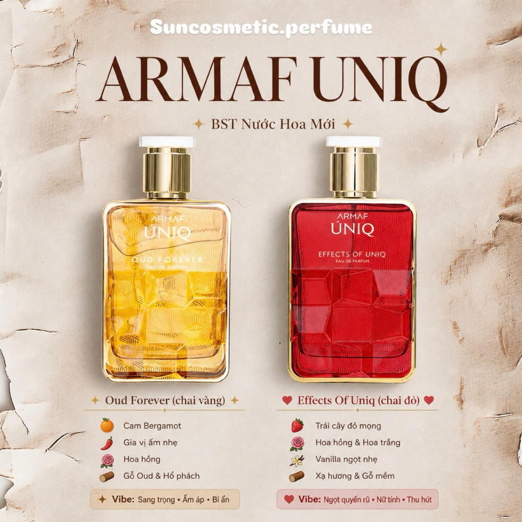 Nước Hoa Armaf Uniq Fullsize 100ml/ Effects Of Uniq/ Oud Forever