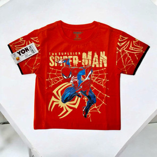 Bộ quần áo spider man bé trai từ 13 - 27Kg thun cotton cao cấp mịn mát - hãng YOKO
