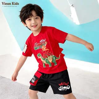 Bộ Quần Áo Khủng Long Thun Cotton 4 Chiều Cao Cấp Dành Cho Bé Trai từ 13 -27Kg - Hãng YOKO
