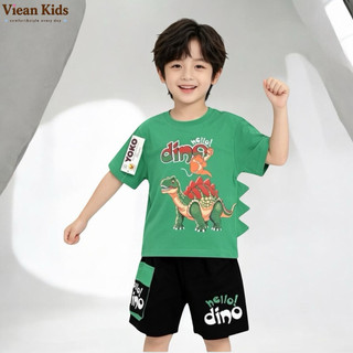 Bộ Quần Áo Khủng Long Thun Cotton 4 Chiều Cao Cấp Dành Cho Bé Trai từ 13 -27Kg - Hãng YOKO