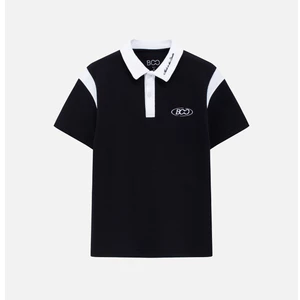 Áo Polo BOO Có Cổ Dáng Regular Phối Logo Nổi Bật Chất Liệu Pique Can Tay Phối Màu Trẻ Trung
