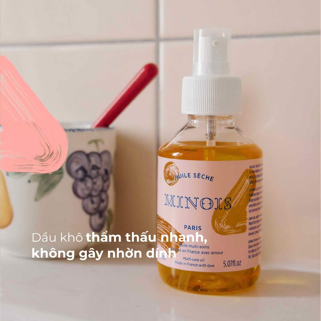 Dầu dưỡng khô đa năng Minois Paris Dry Oil 150ml