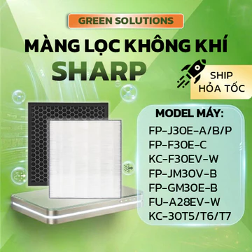 Màng Lọc Rogerseller® Tương Thích Màng lọc không khí Sharp KC-F30EV, FP-J30E-A/B, FP-F30E, KC-F30, FP-GM30E-B, FP-JM30V