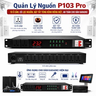 Quản Lý Nguồn P103 Pro Có 10 Cổng Cắm, Tắt Bật Theo Thứ Tự, Được Trang Bị Lọc Nguồn Từng Kênh, An Toàn Hiệu Quả