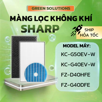 Màng lọc Rogerseller® tương thích Màng lọc không khí Sharp KC-G50EV-W, KC-G40EV-W, FZ-D40HFE, FZ-G40DFE màng hepa Sharp