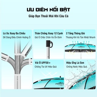Ô Câu Đài 2 Tầng Và Ô Dọc Dưa Ô Câu Cá Che Nắng Mưa Dù Câu Đài Chống Tia UV Cao Cấp